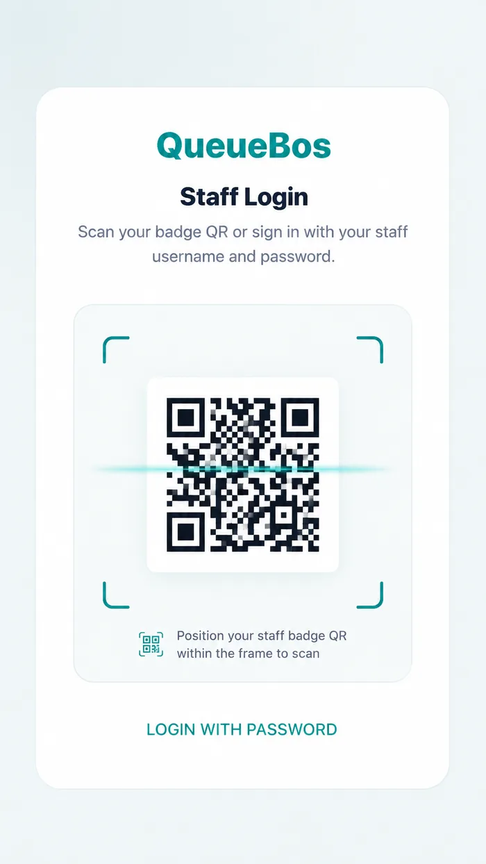 QR badge staff login